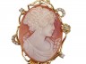 Cammeo ciondolo Argento con cristalli