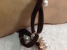 Bracciale in tessuto, Argento 925 e perle
