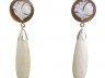 Orecchini Argento 925 con cammeo e bianco avorio