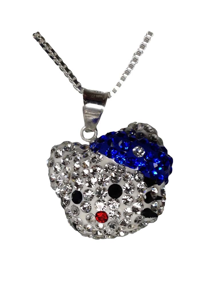 Collana in Argento hello kitty con cristalli