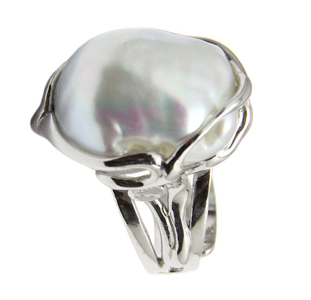 Anello in Argento 925 con perla barocca