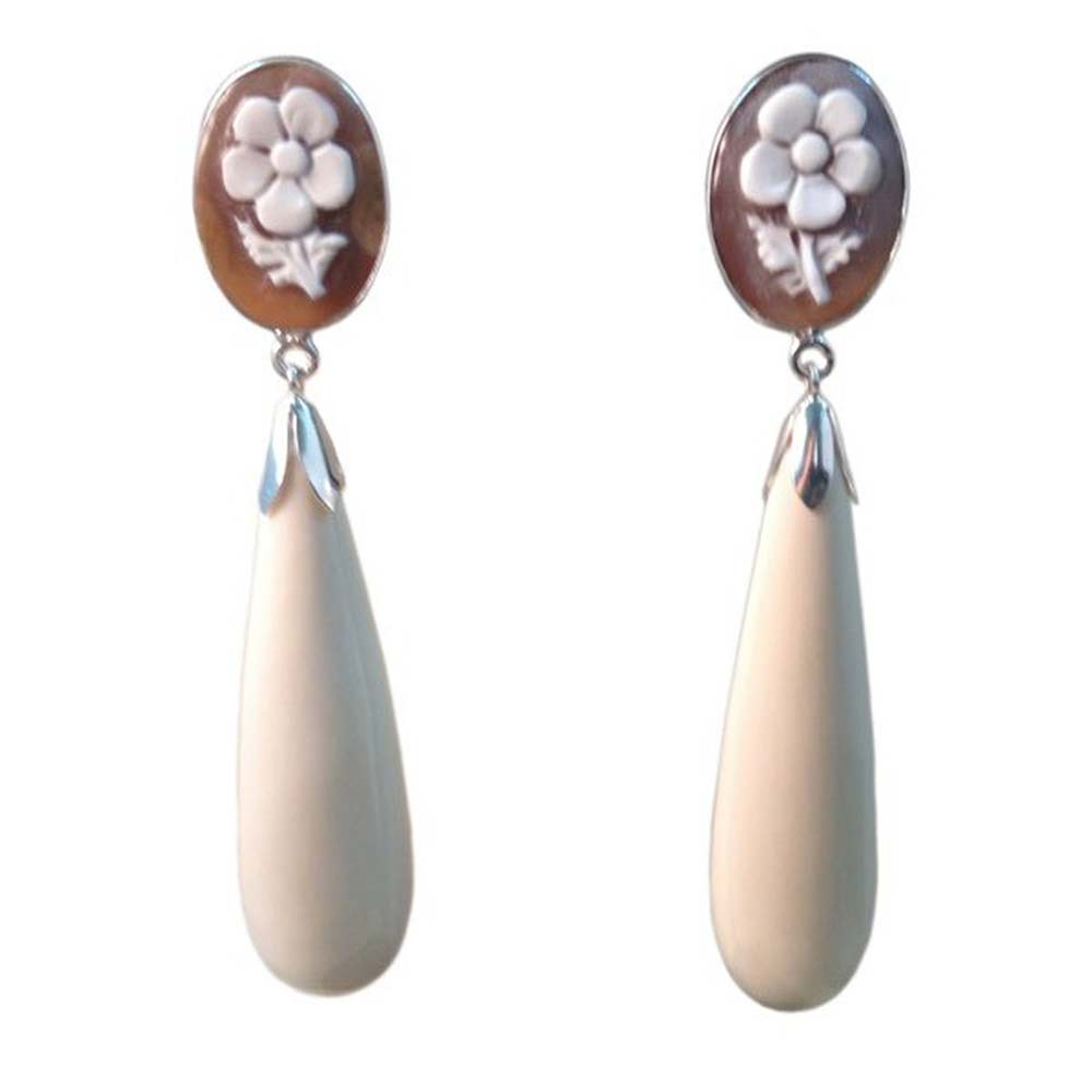 Orecchini Argento 925 con cammeo